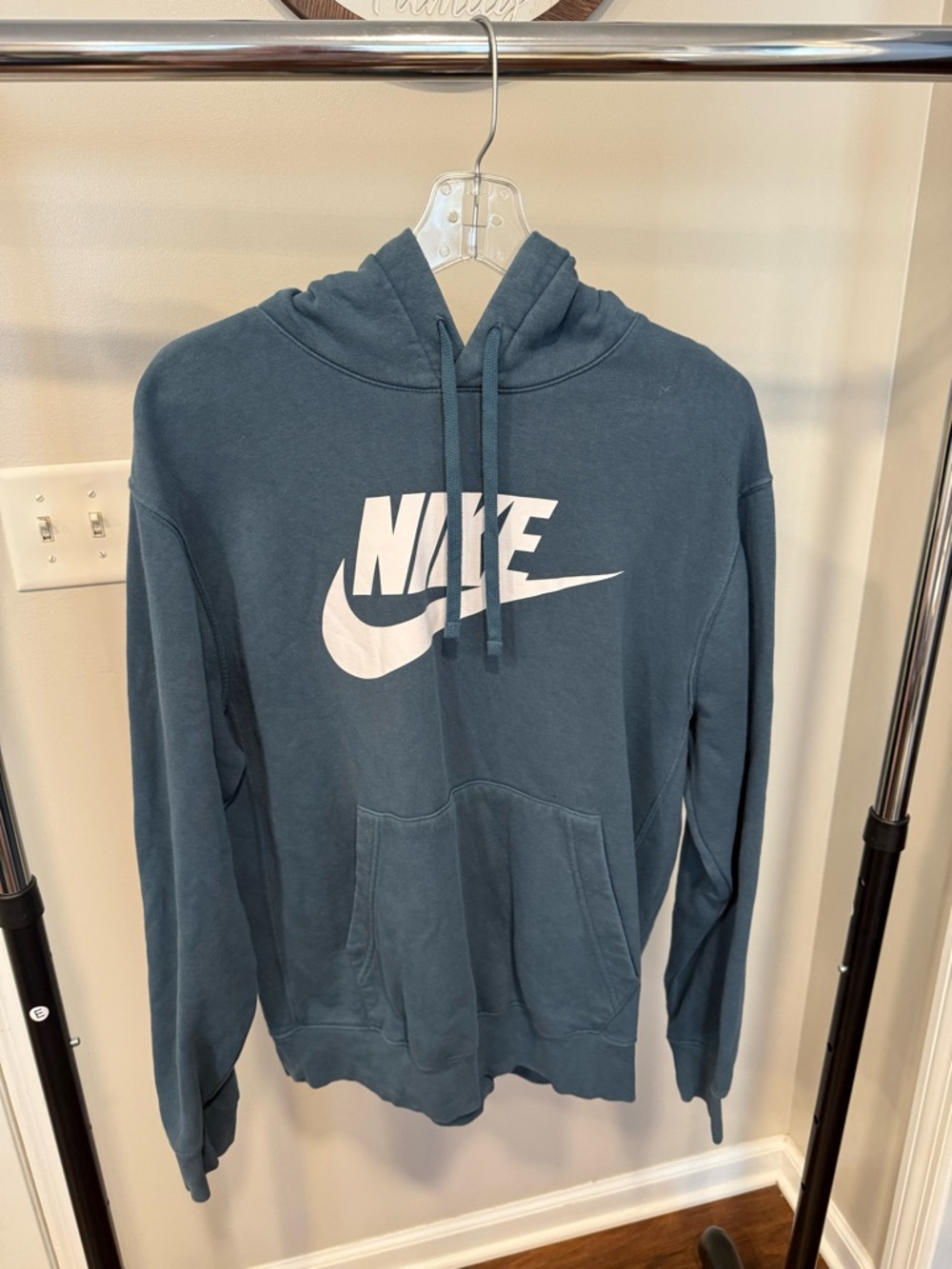 Nike Teal Pullover Hoodie with White Swoosh